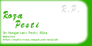 roza pesti business card